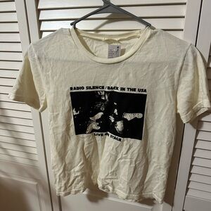 Brandy Melville Cream Graphic Tee